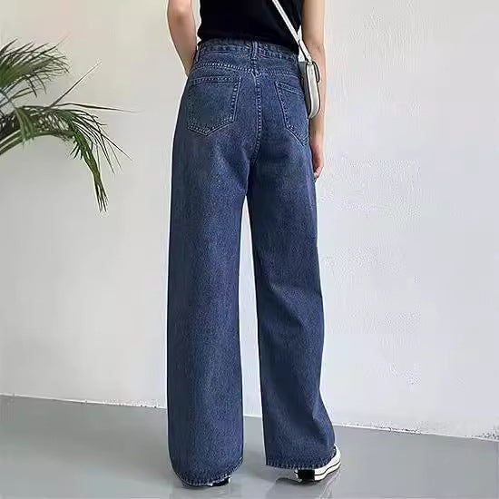 Slimming High Waist Non Stretch Jeans for Women