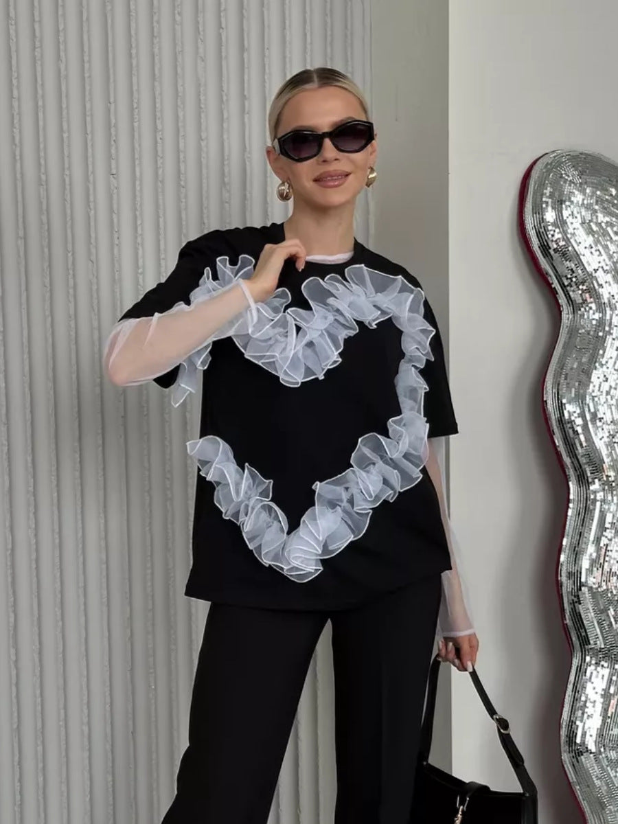 Black and White Mesh without Inner Wear