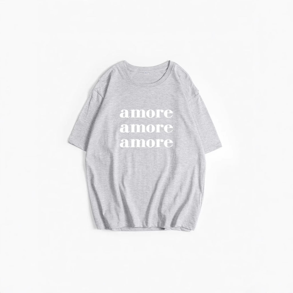 Printed T shirt Women Summer Loose round Neck Cotton Short Sleeve Top