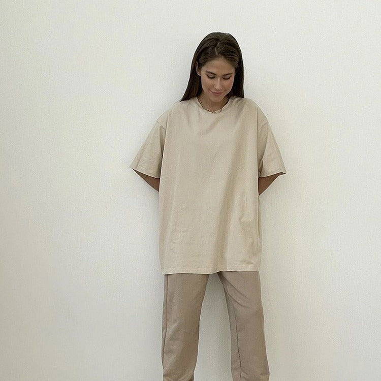Summer Clothes T Shirt Women Cotton Basic Loose Top Soft T Shirt