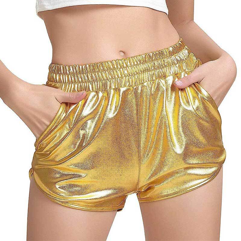 Popular Loose Elastic Waist Shorts Nightclub Performance Wear Bottoming Electronic Music Festival Sexy Women Clothing Pants