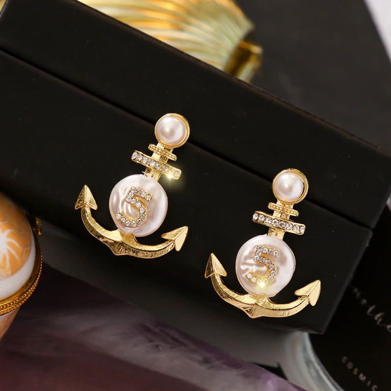 Luxury Anchor Drop Earrings - Sandou Store